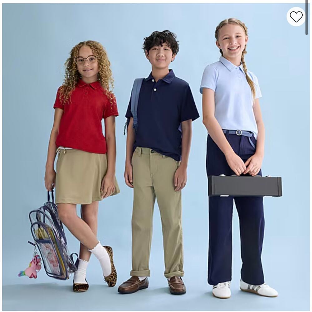 NEW! Thereabouts Kids Short Sleeve Regular Fit Polo Shirt Size L 14/16 Blue - Picture 4 of 5
